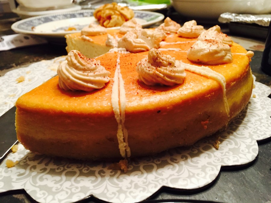 Whiskey Egg Nog Cheesecake