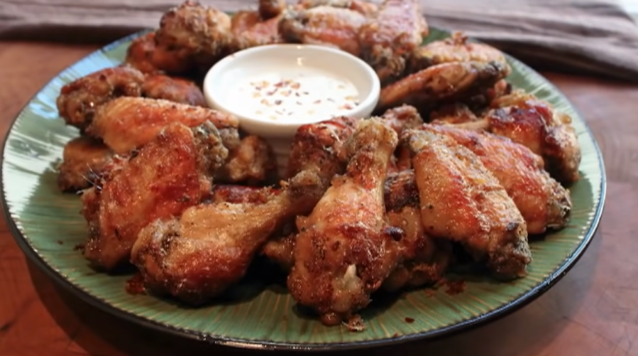 Garlic Parm Hot Wings - Oven-Fried
